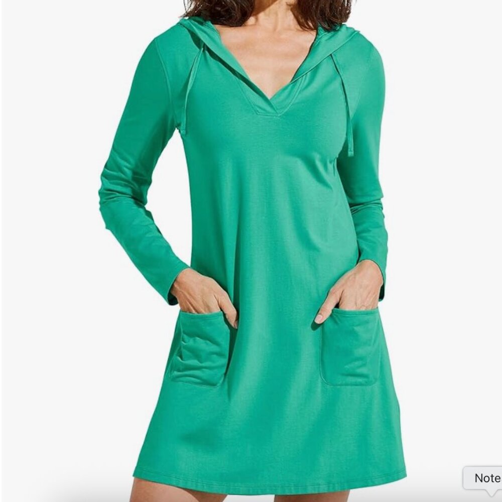 Coolibar UPF 50+ Women's Catalina Beach Cover-Up Dress - Sun Protective (Large)